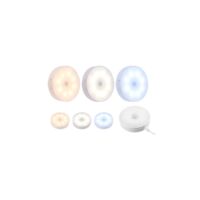 Luz Led Redonda Inalámbrica Adhesiva - Sensor De Movimiento - Recargable USB - Blanco / Cálido / Combinable - 85MM