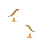 Velador Lampara Mesa Noche Pajaro - Led Tactil - Recargable USB C - Luz Blanca / Calidad / Combinable