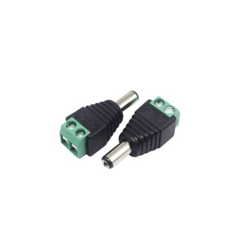 Conector Ficha Plug 5MM 2.1 Con Bornera sin Sodadura – Macho