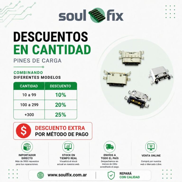 Descuentos en cantidad: PINES DE CARGA